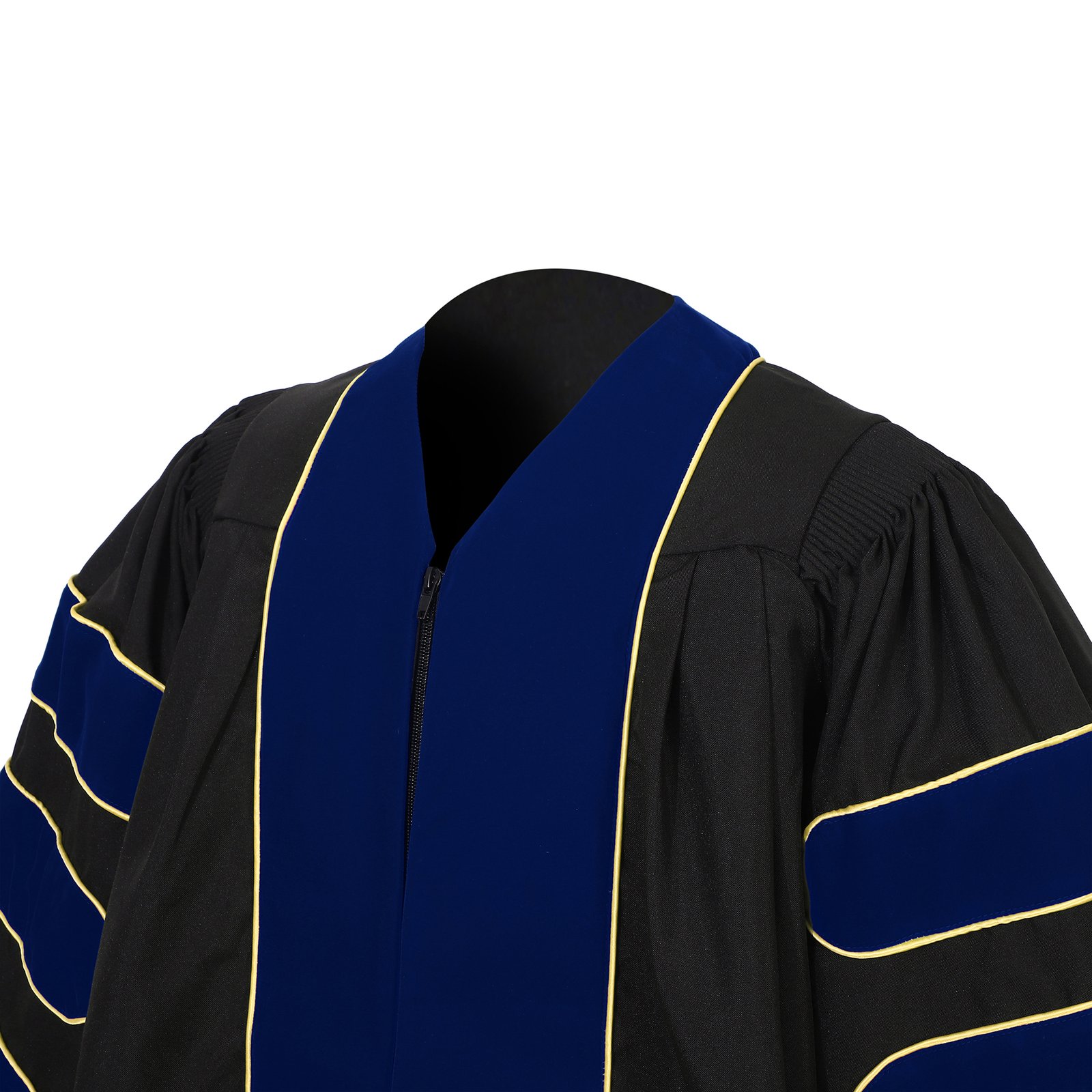 Gradwow Deluxe Doctoral Graduation Tam and Gown Royal Blue - Image 4