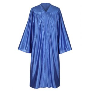 Unisex Shiny Graduation Gown only Royal Blue