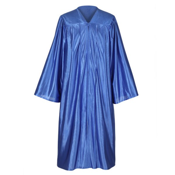 Unisex Shiny Graduation Gown only Royal Blue