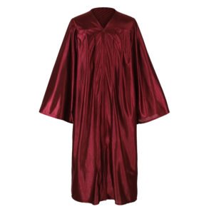 Unisex Shiny Graduation Gown only Maroon