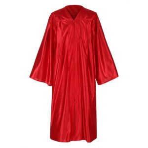 Unisex Shiny Graduation Gown only Red