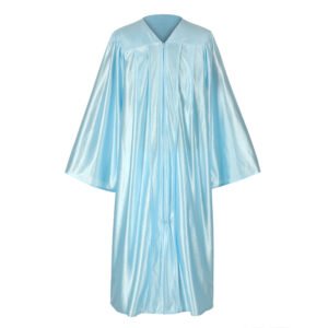 Unisex Shiny Graduation Gown only Sky Blue