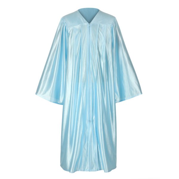 Unisex Shiny Graduation Gown only Sky Blue