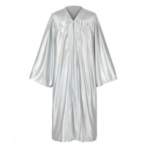 Unisex Shiny Graduation Gown only Gray