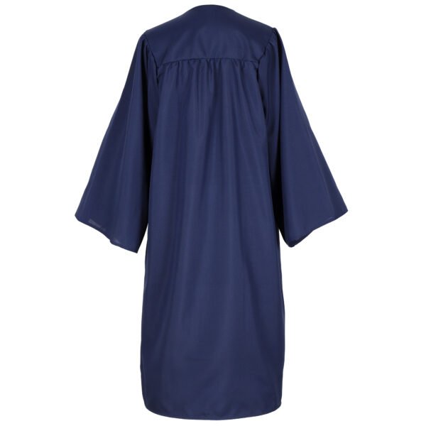 Unisex Matte Graduation Gown and Cap Set with Tassel Navy Blue - Image 3