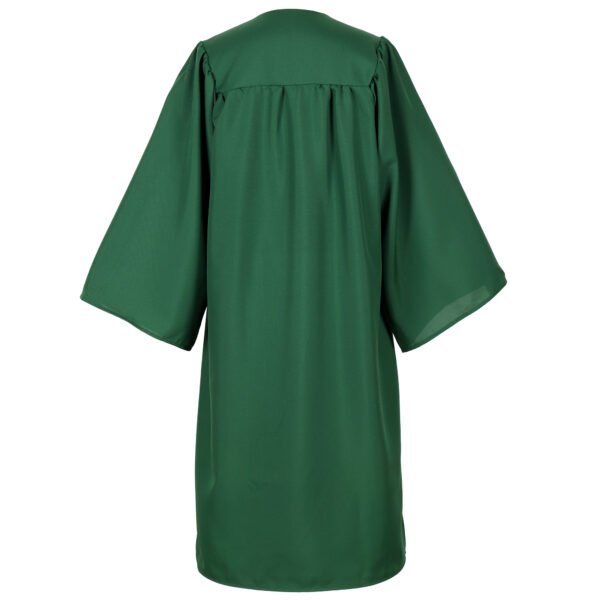 Unisex Matte Graduation Gown and Cap Set with Tassel Forest Green - Image 3