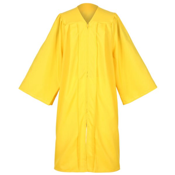Unisex Matte Graduation Gown and Cap Set with Tassel Gold - Image 2