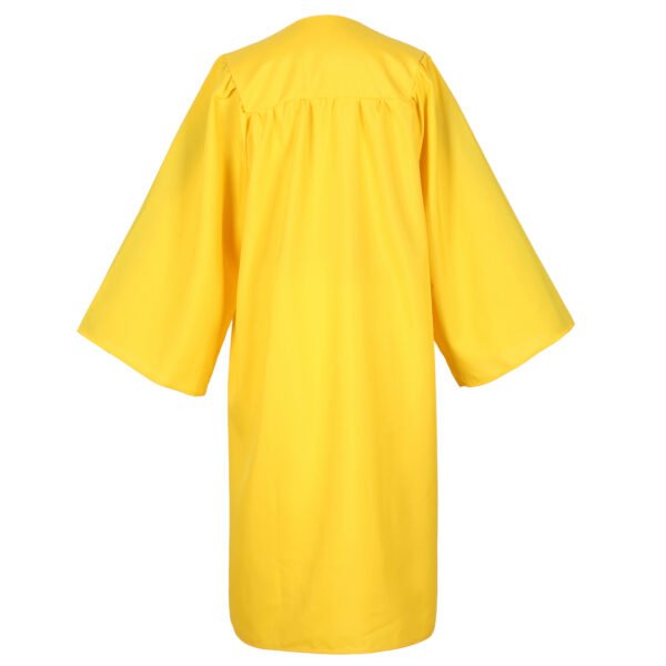Unisex Matte Graduation Gown and Cap Set with Tassel Gold - Image 3