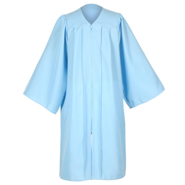 Unisex Matte Graduation Gown and Cap Set with Tassel Sky Blue - Image 2