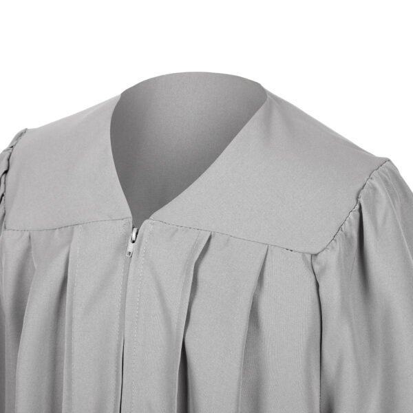 Unisex Matte Graduation Gown and Cap Set with Tassel Gray - Image 4