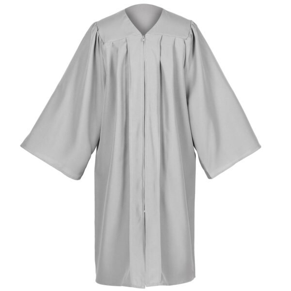 Unisex Matte Graduation Gown and Cap Set with Tassel Gray - Image 2