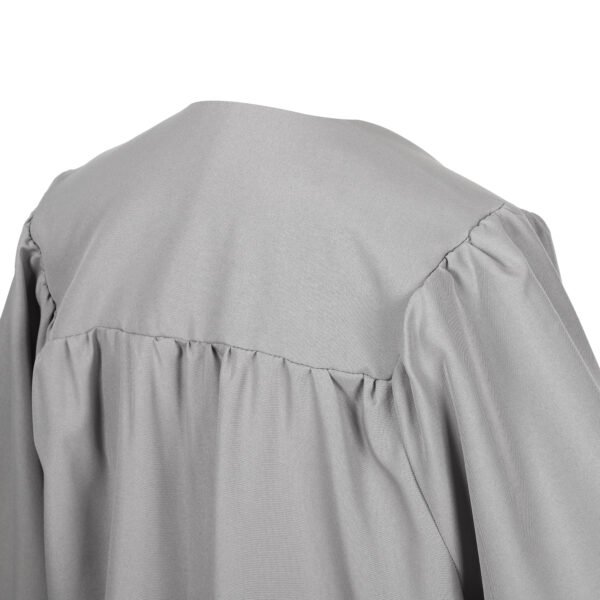 Unisex Matte Graduation Gown and Cap Set with Tassel Gray - Image 5