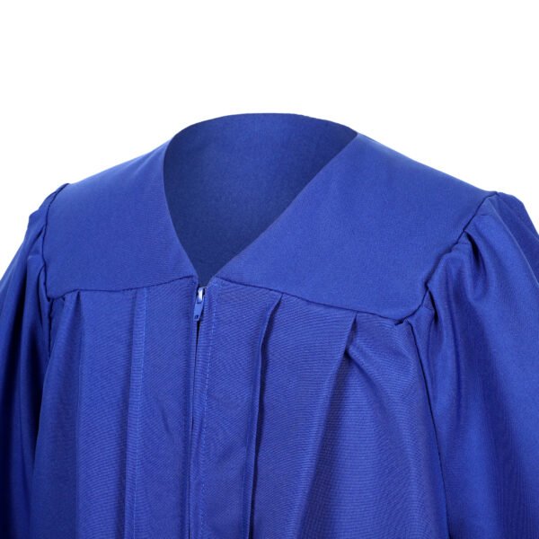 Unisex Matte Graduation Gown and Cap Set with Tassel Royal Blue - Image 4