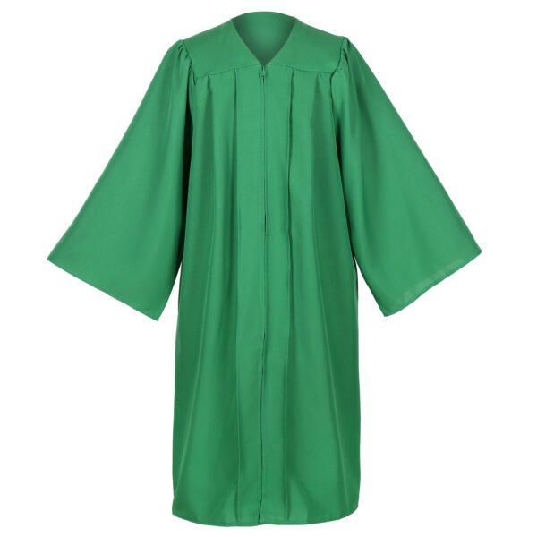Unisex Matte Graduation Gown and Cap Set with Tassel Emerald Green - Image 2