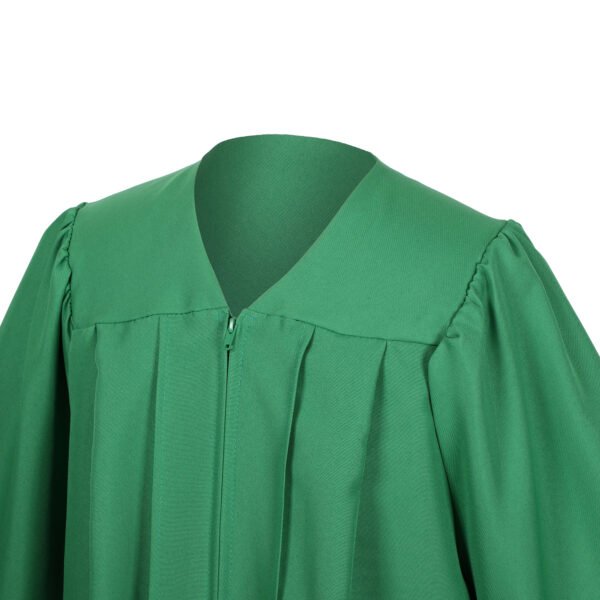 Unisex Matte Graduation Gown and Cap Set with Tassel Emerald Green - Image 4