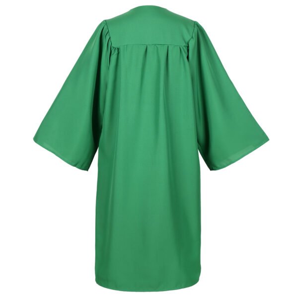 Unisex Matte Graduation Gown and Cap Set with Tassel Emerald Green - Image 3