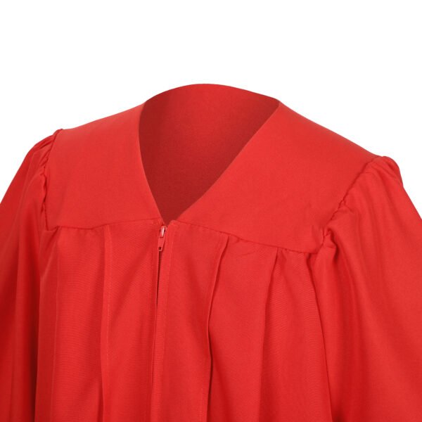Unisex Matte Graduation Gown and Cap Set with Tassel Red - Image 4