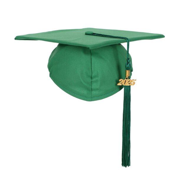 Unisex Matte Graduation Gown and Cap Set with Tassel Emerald Green - Image 6