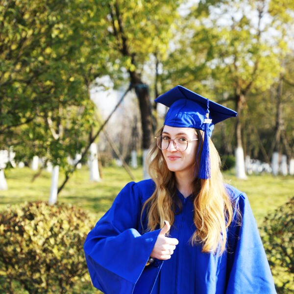 Unisex Matte Graduation Cap with Tassel Year Charm - Image 2