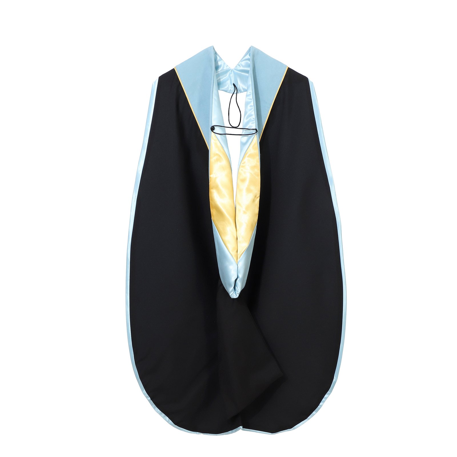Gradwow Unisex Deluxe Doctoral Graduation Gown Hood&Tam Package Sky Blue - Image 6