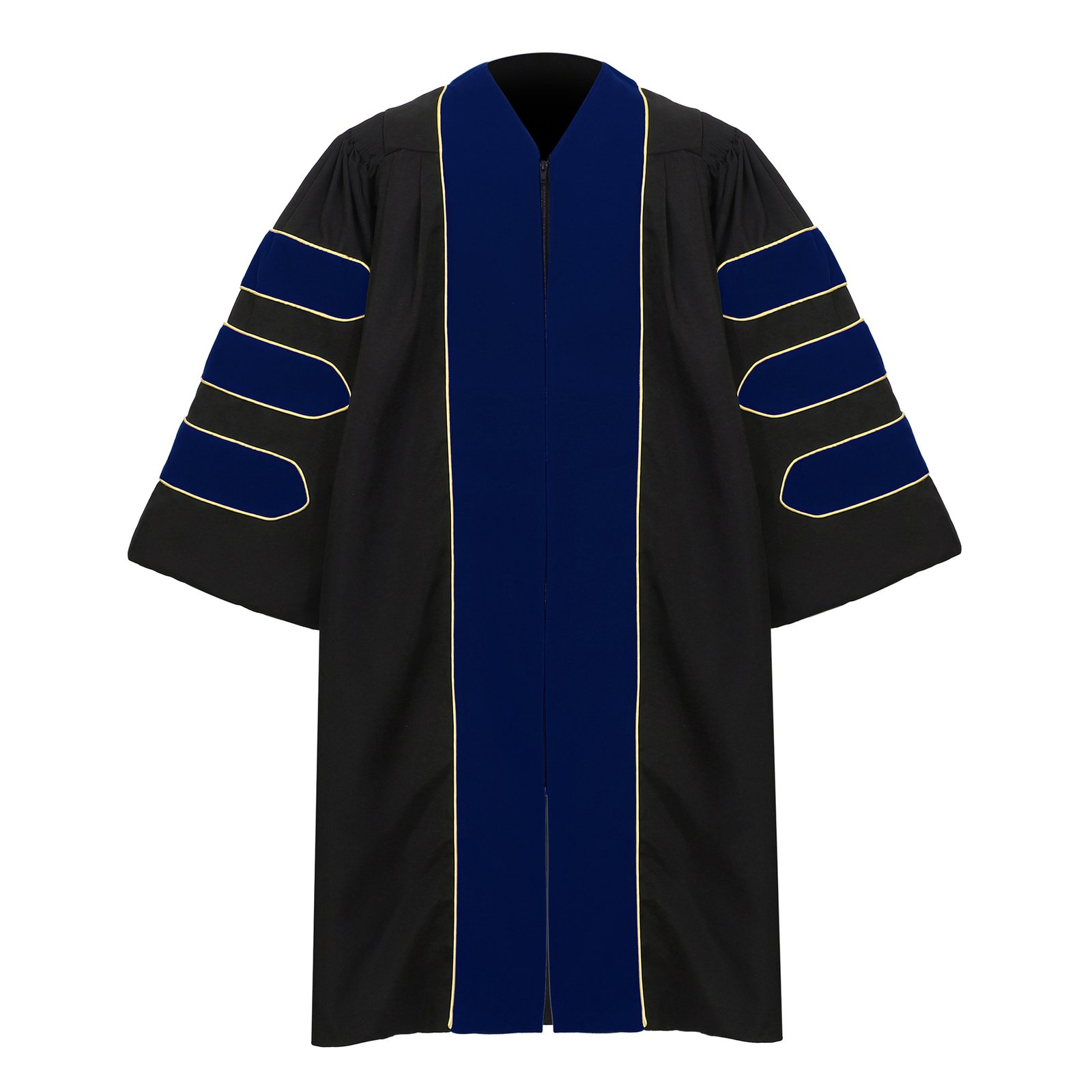 Gradwow Deluxe Doctoral Graduation Tam and Gown Royal Blue - Image 2