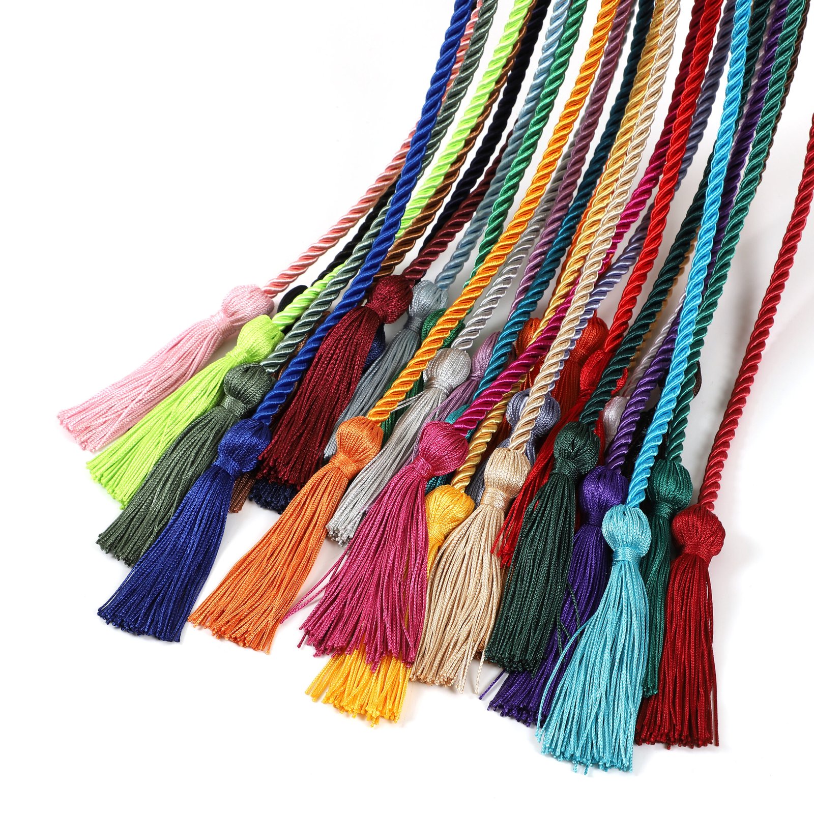 2Pcs Graduation Solid Braided Honor Cords with Tassel 68" Long - Image 4