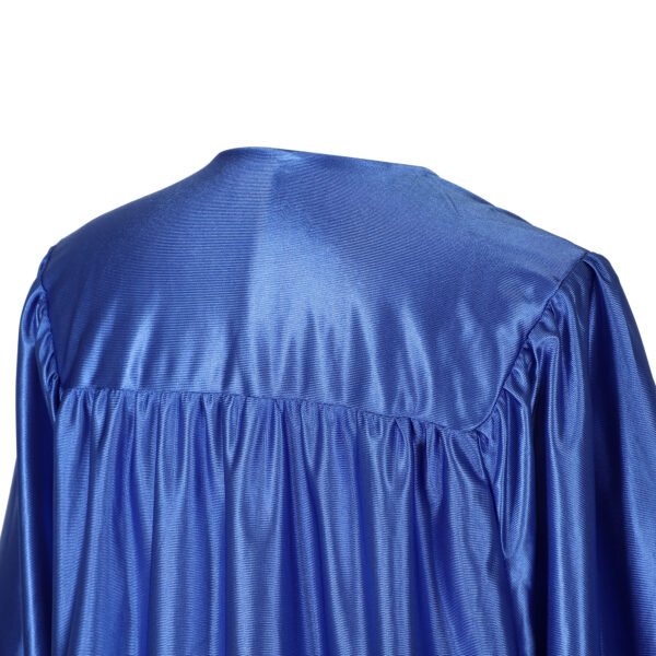Unisex Shiny Graduation Gown only Royal Blue - Image 4