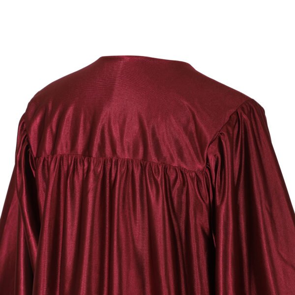 Unisex Shiny Graduation Gown only Maroon - Image 4