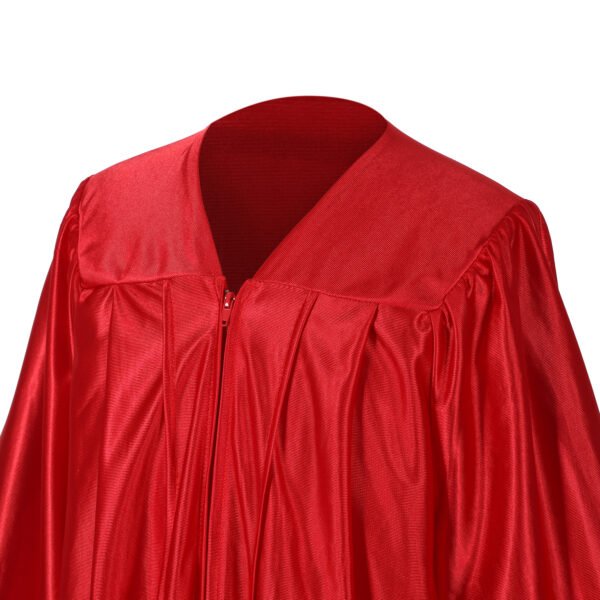 Unisex Shiny Graduation Gown only Red - Image 3