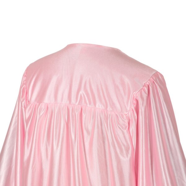 Unisex Shiny Graduation Gown and Cap Set with Tassel Pink - Image 5