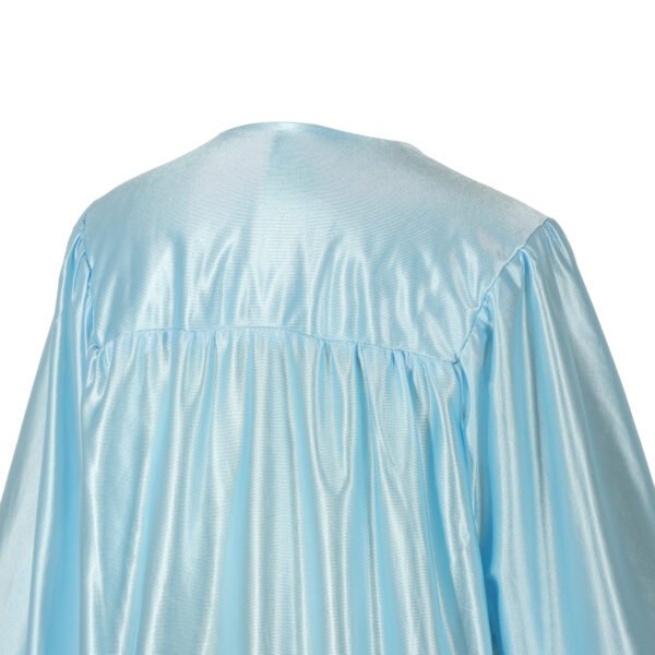 Unisex Shiny Graduation Gown only Sky Blue - Image 4