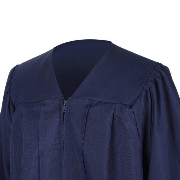 Unisex Matte Graduation Gown Only Navy Blue - Image 3