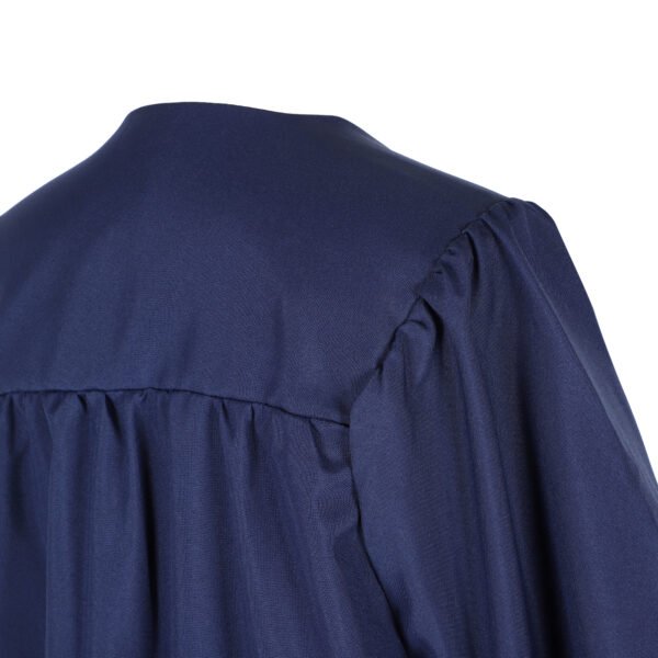Unisex Matte Graduation Gown Only Navy Blue - Image 4