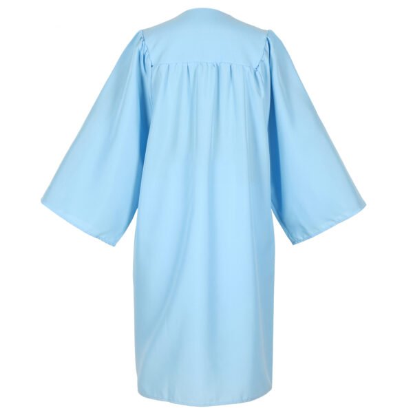 Unisex Matte Graduation Gown Only Sky Blue - Image 2
