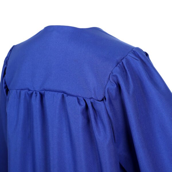 Unisex Matte Graduation Gown Only Royal Blue - Image 4