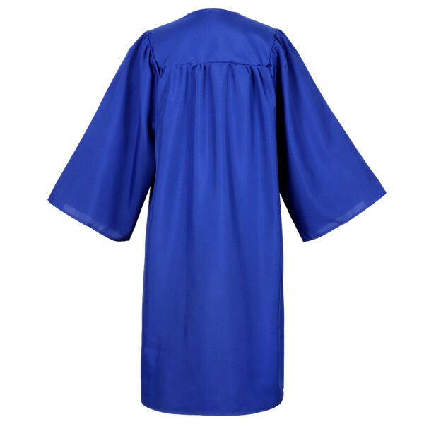 Unisex Matte Graduation Gown Only Royal Blue - Image 2