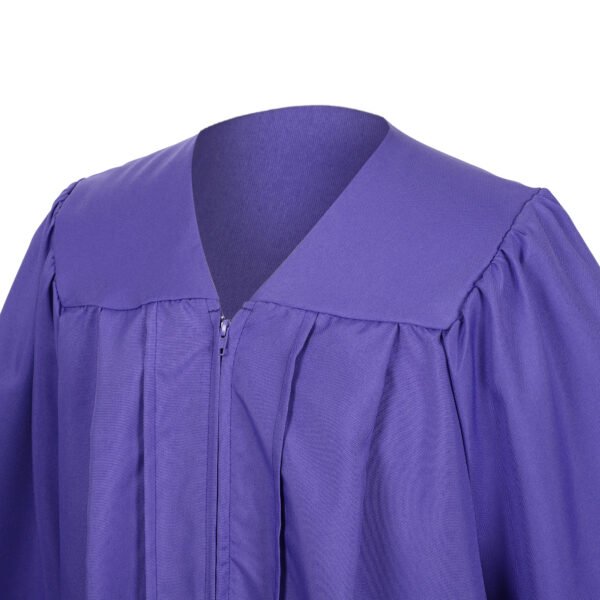 Unisex Matte Graduation Gown Only Purple - Image 3
