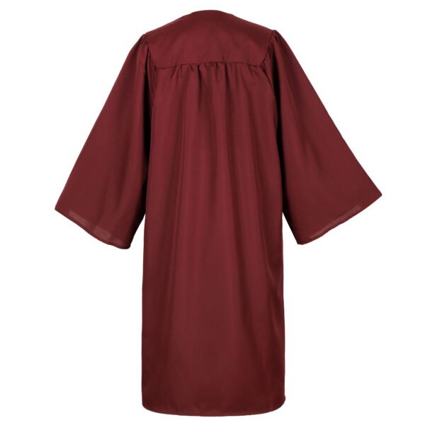 Unisex Matte Graduation Gown Only Maroon - Image 2
