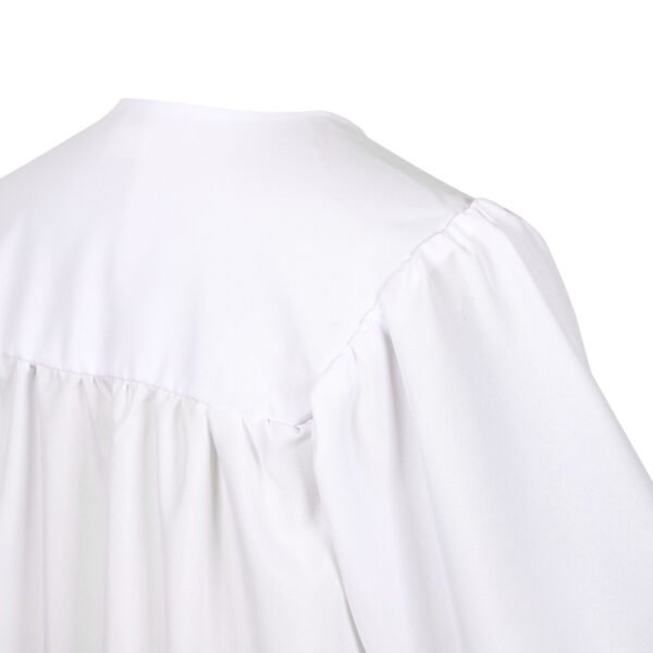 Unisex Matte Graduation Gown Only White - Image 4