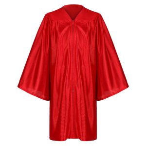 Shiny Preschool Kindergarten Graduation Gown only Red