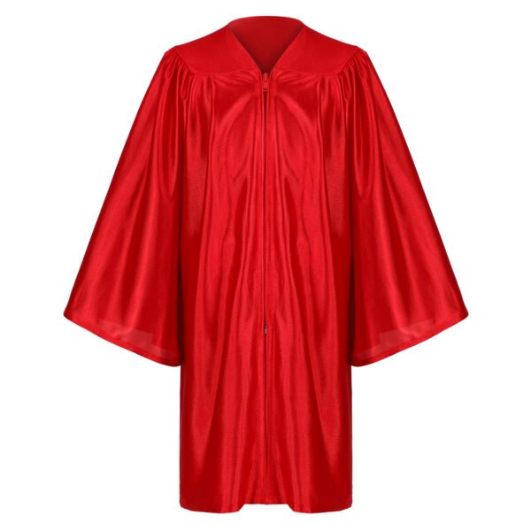 Shiny Preschool Kindergarten Graduation Gown only Red