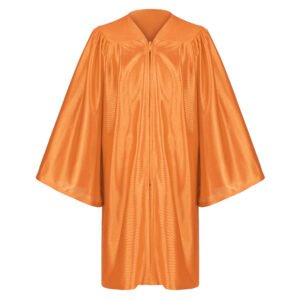 Shiny Preschool Kindergarten Graduation Gown only Orange