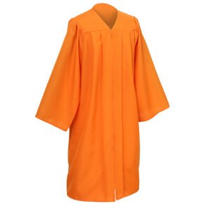 Unisex Matte Graduation Gown Only Orange