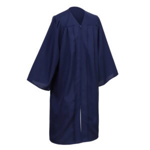 Unisex Matte Graduation Gown Only Navy Blue